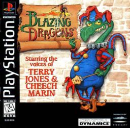 PlayStation cover art Image credit https://en.wikipedia.org/wiki/Blazing_Dragons_(video_game)#/media/File:Blazing_Dragons_cover.jpg