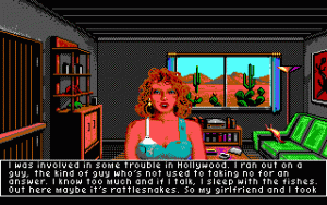 Screenshot of Jackie Image credit: http://www.mobygames.com/game/dos/it-came-from-the-desert/screenshots/gameShotId,7237/