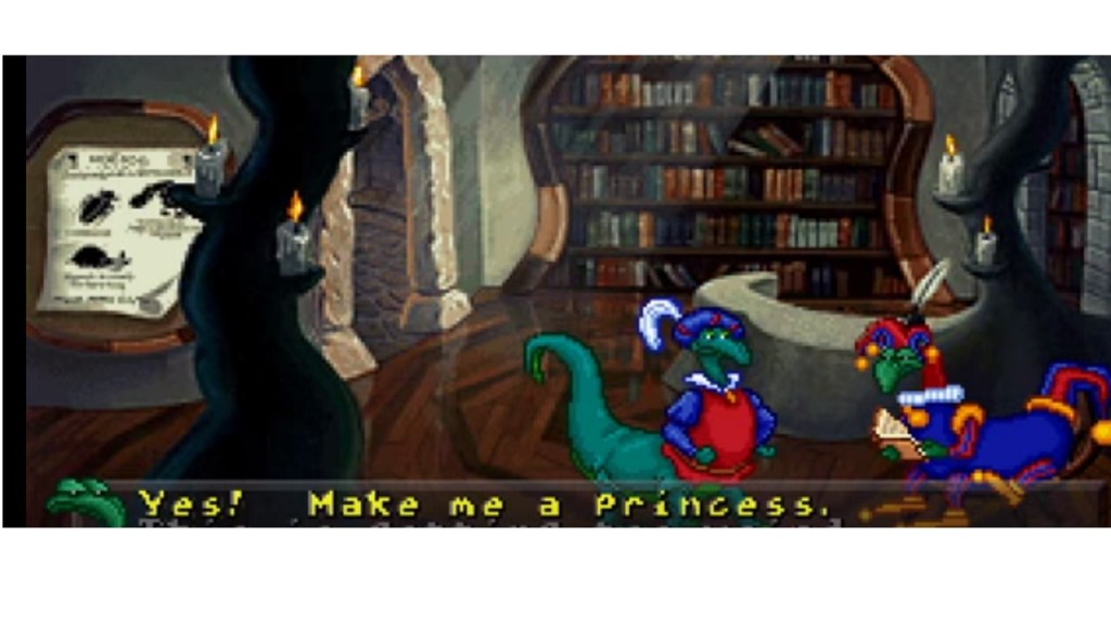 Sir Blaze starting into the lake. Screenshot from https://www.youtube.com/watch?v=lYPBQBJxuT0