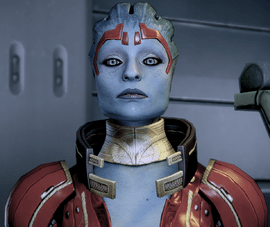 Samara. Image credit http://masseffect.wikia.com/wiki/Samara?file=Samara_Character_Box.png